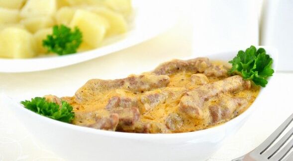 Μοσχαρίσιο κρέας με μανιτάρια σε σάλτσα κρέμας – ένα χορταστικό πιάτο κατά τη «φάση εδραίωσης της δίαιτας Dukan